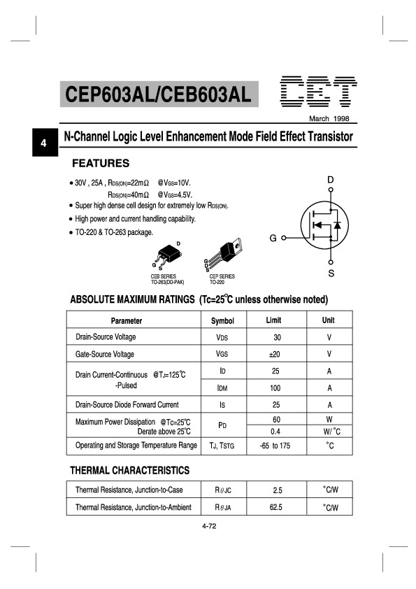 CEB603AL.pdf CEB603AL MOSPEC TRANSISTOR