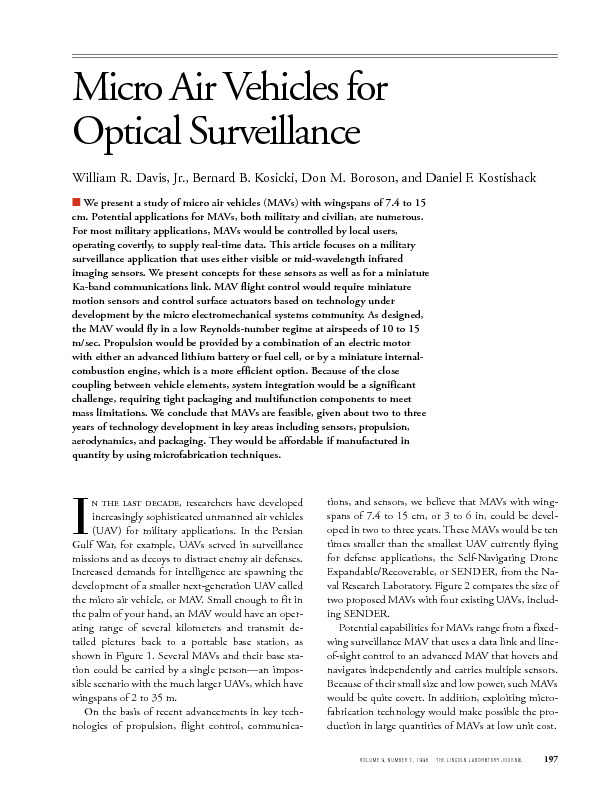 microairvehicles.pdf M.A.V. Optical Surveillance
