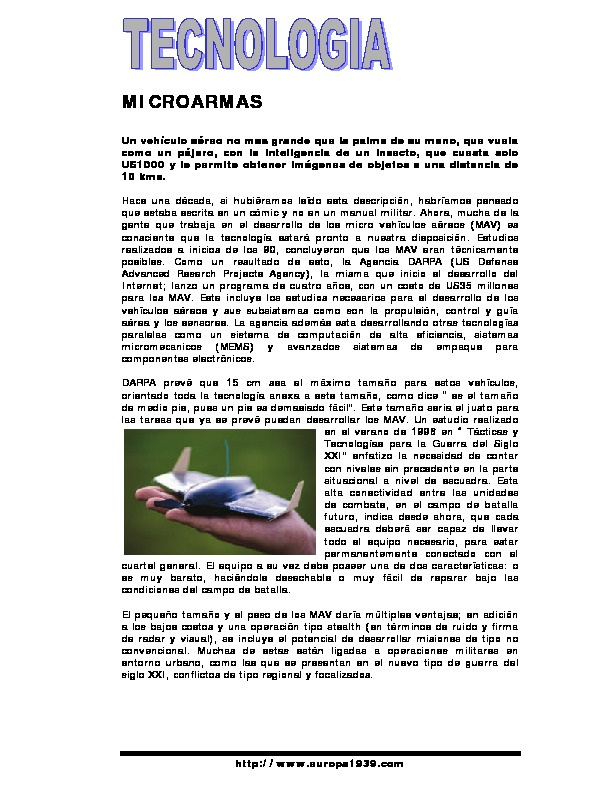 microarmas.pdf M.A.V. Microarmas Voladoras