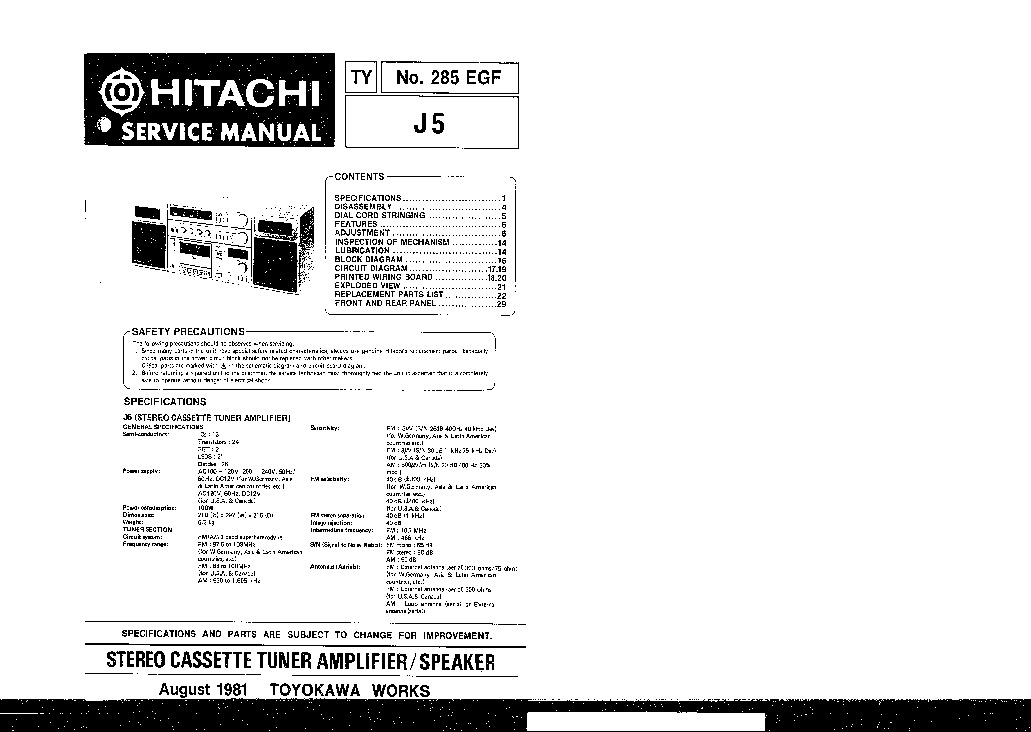 Hitachi J5 pdf Hitachi J5 pdf