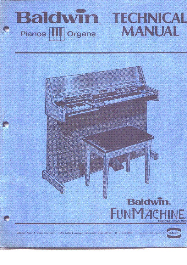 Organo Baldwin Fun Machine mod 121 121W Technical Manual pdf Organo Baldwin Fun Machine mod 121 121W Technical Manual pdf