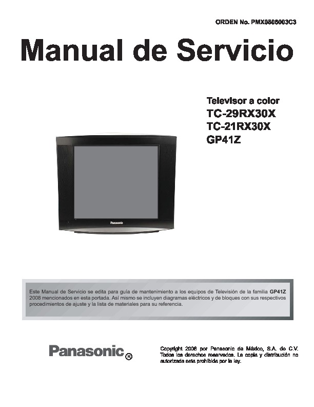 MANUAL DE SERVICIO TC21RX30X TC29RX30X pdf MANUAL DE SERVICIO TC21RX30X TC29RX30X pdf