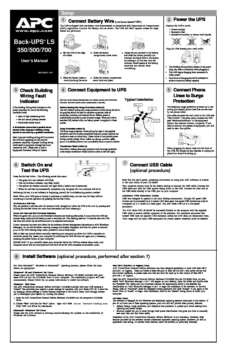 APC BP500CLR users manual pdf APC BP500CLR users manual pdf