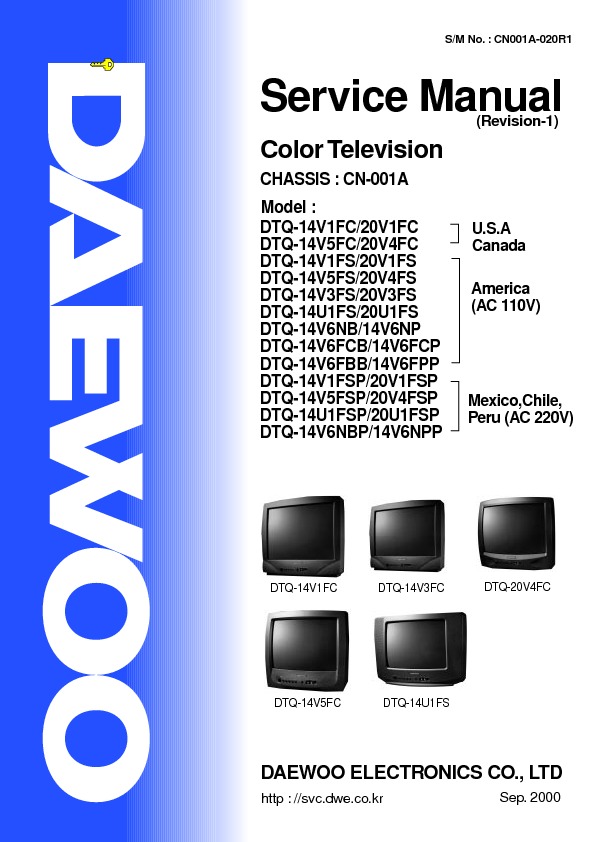TV Daewood Chassis CN 001A pdf TV Daewood Chassis CN 001A pdf