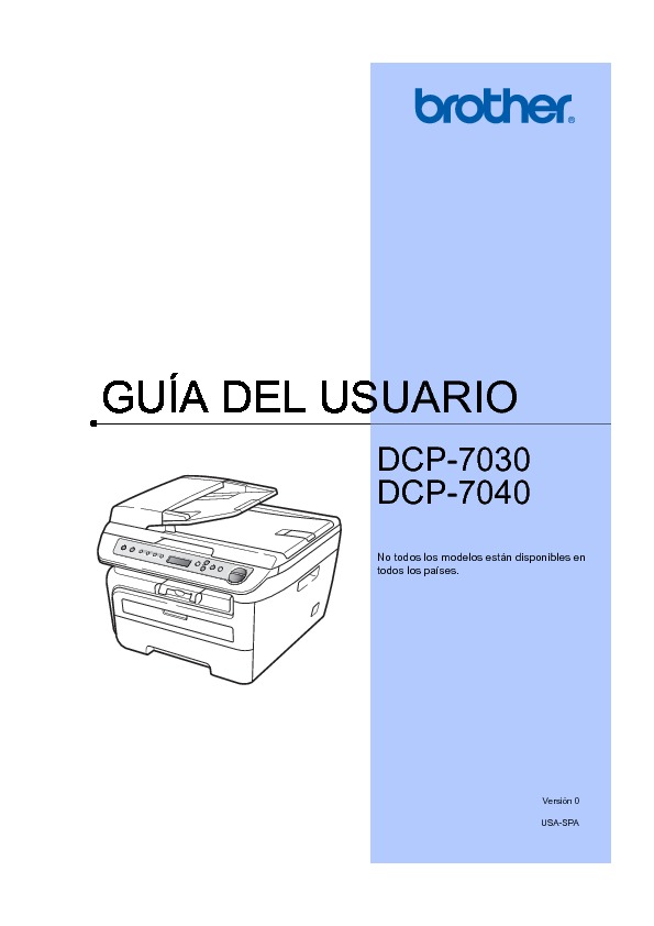 GUIA USUARIO BROTHER DCP 7030 7040 pdf GUIA USUARIO BROTHER DCP 7030 7040 pdf