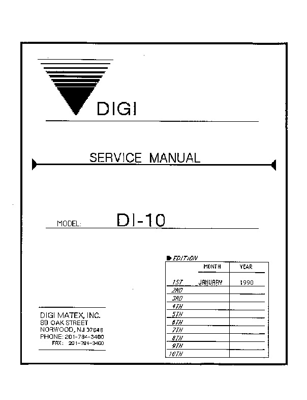 DI 10 Service Manual pdf DI 10 Service Manual pdf
