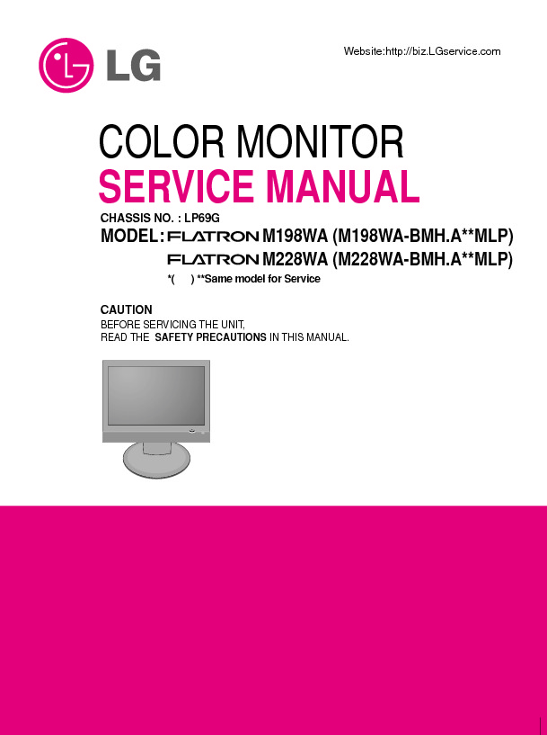 LCD LG M198WA, M228WA Service Manual pdf LCD LG M198WA, M228WA Service Manual pdf