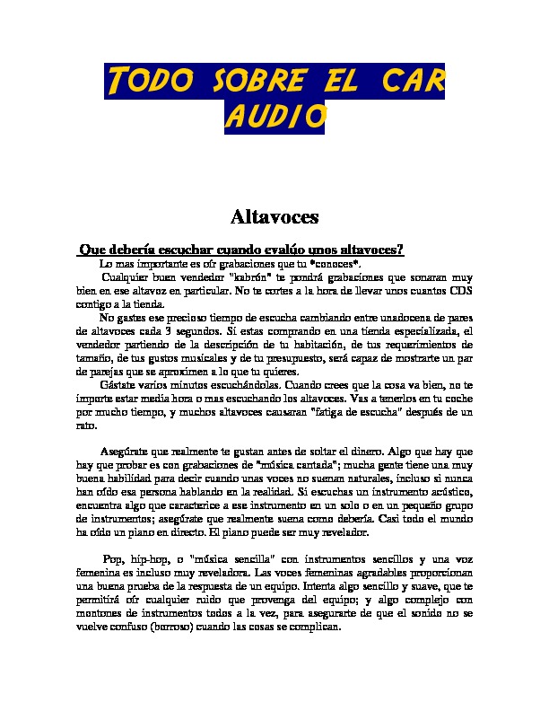 manual audio car + fibra de vidrio tuning pdf manual audio car + fibra de vidrio tuning pdf