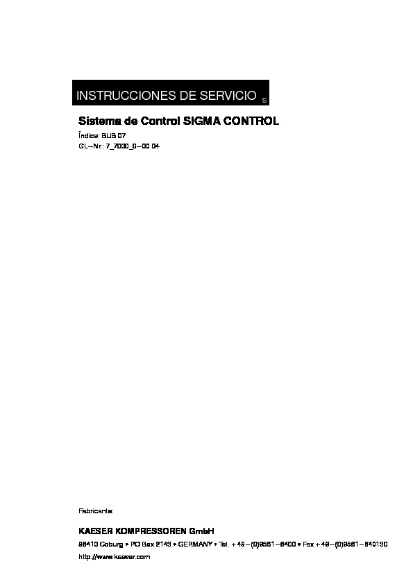 Sigma control espanol 7 7000 0 00 04S pdf Sigma control espanol 7 7000 0 00 04S pdf