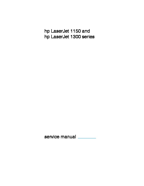 LASERJET 1150, 1300 Service Manual pdf LASERJET 1150, 1300 Service Manual pdf