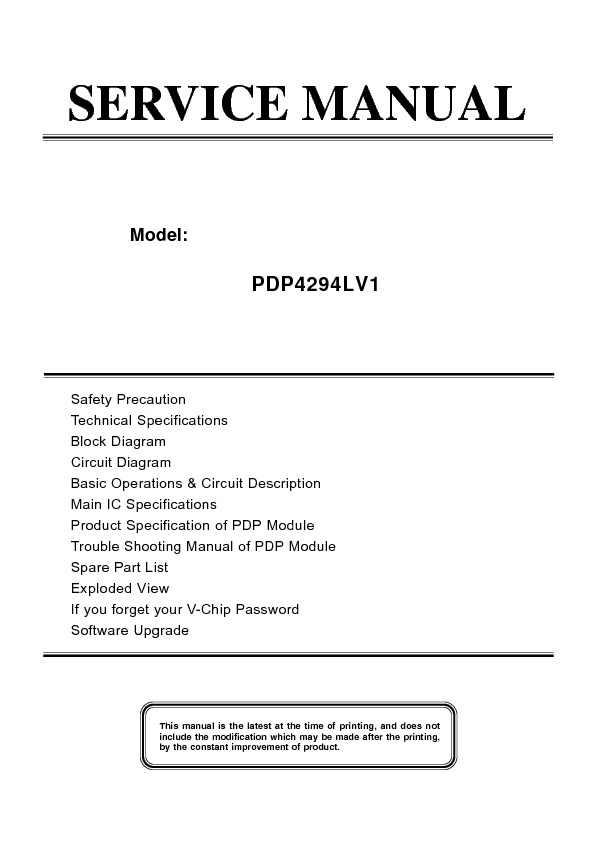AOC+PDP-4294LV1+PDP4294LV1+SERVICE+MANUAL.pdf