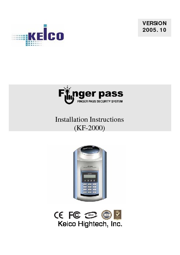 [English] KF2000 InstallGuide pdf [English] KF2000 InstallGuide pdf