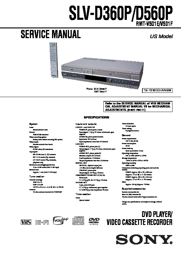Sony SLV D360P D560P pdf Sony SLV D360P D560P pdf