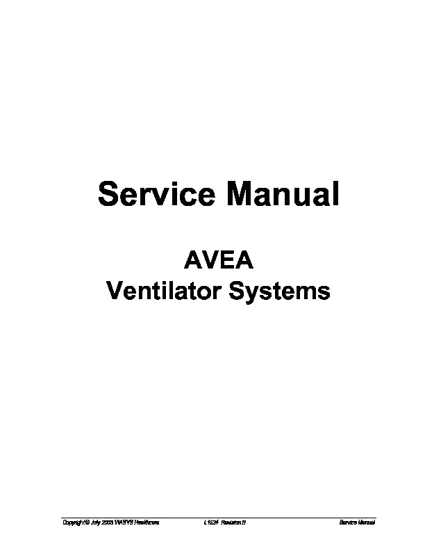 Viasys Avea   Service manual pdf Viasys Avea   Service manual pdf