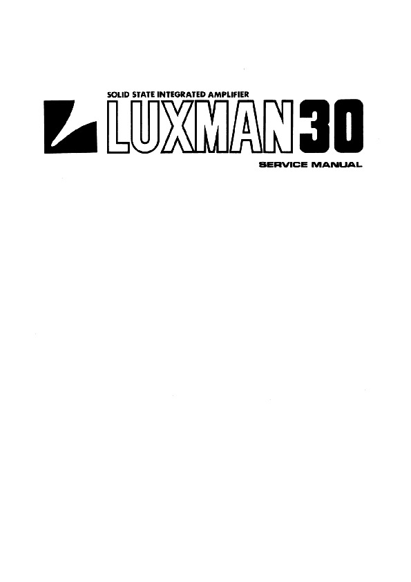 LUXMAN L 30 service pdf LUXMAN L 30 service pdf