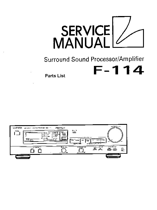 Luxman F114 Parts pdf Luxman F114 Parts pdf