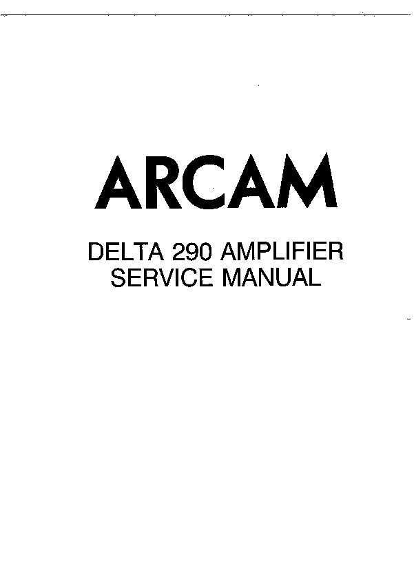 Arcam Delta 290 pdf Arcam Delta 290 pdf