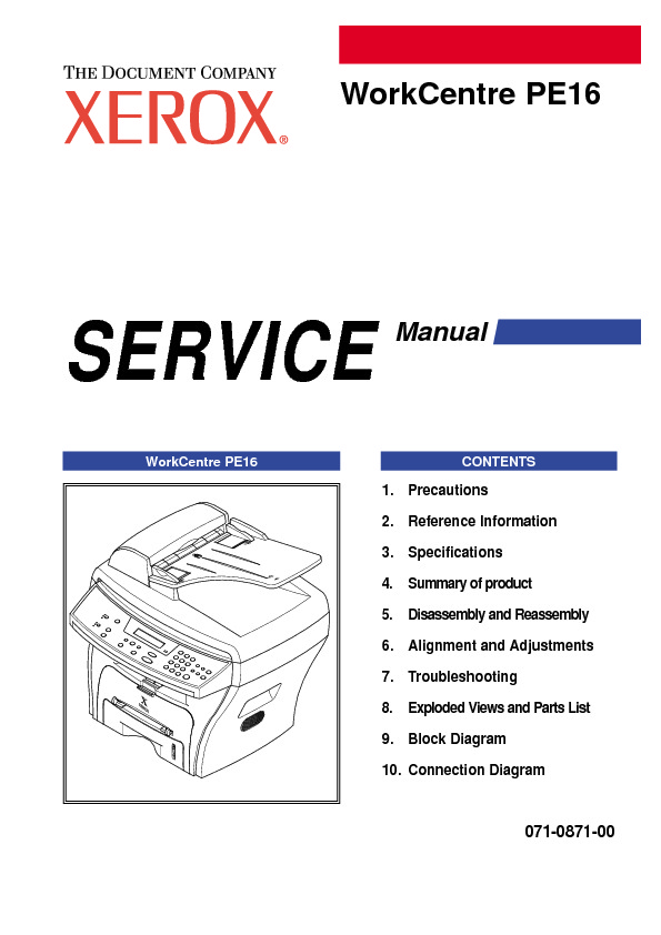 WorkCentre PE16 Series  Service Manual pdf WorkCentre PE16 Series  Service Manual pdf
