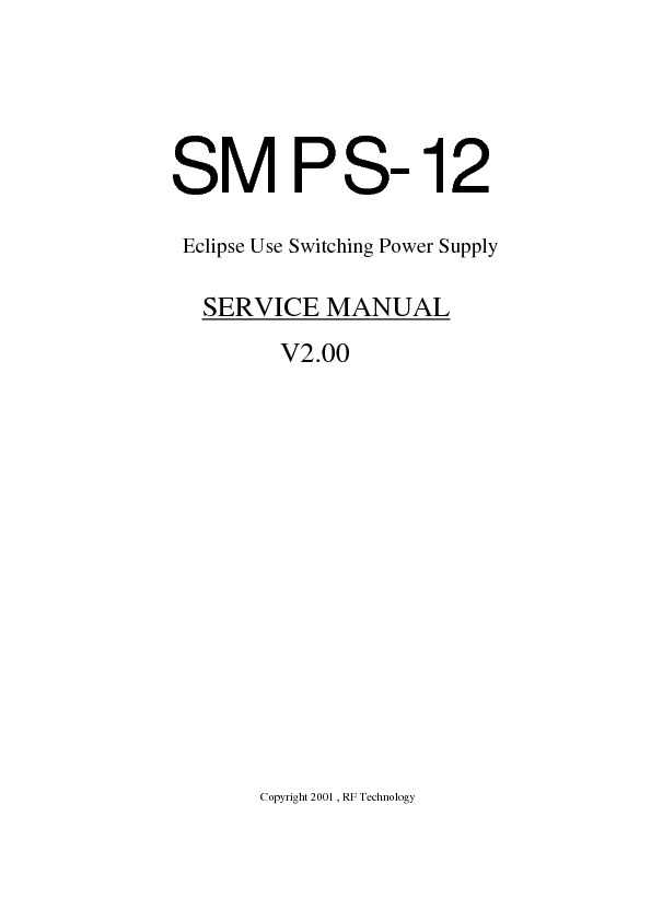 SMPS12 switching Power Supply Sm pdf SMPS12 switching Power Supply Sm pdf