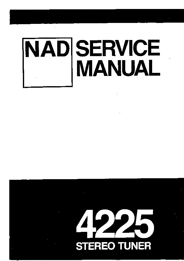 NAD 4225 Service Manual pdf NAD 4225 Service Manual pdf